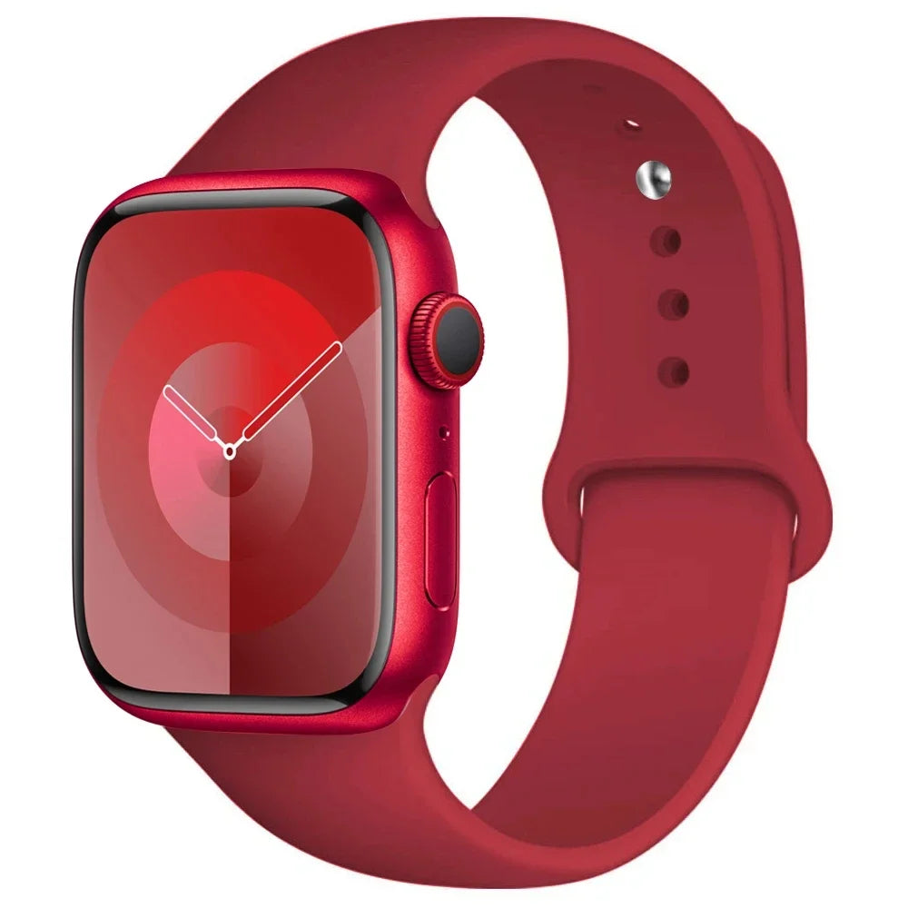 Silikon Armband für Apple Watch Series 9 8 7 6 5 4 3 SE Ultra Sport Band iWatch