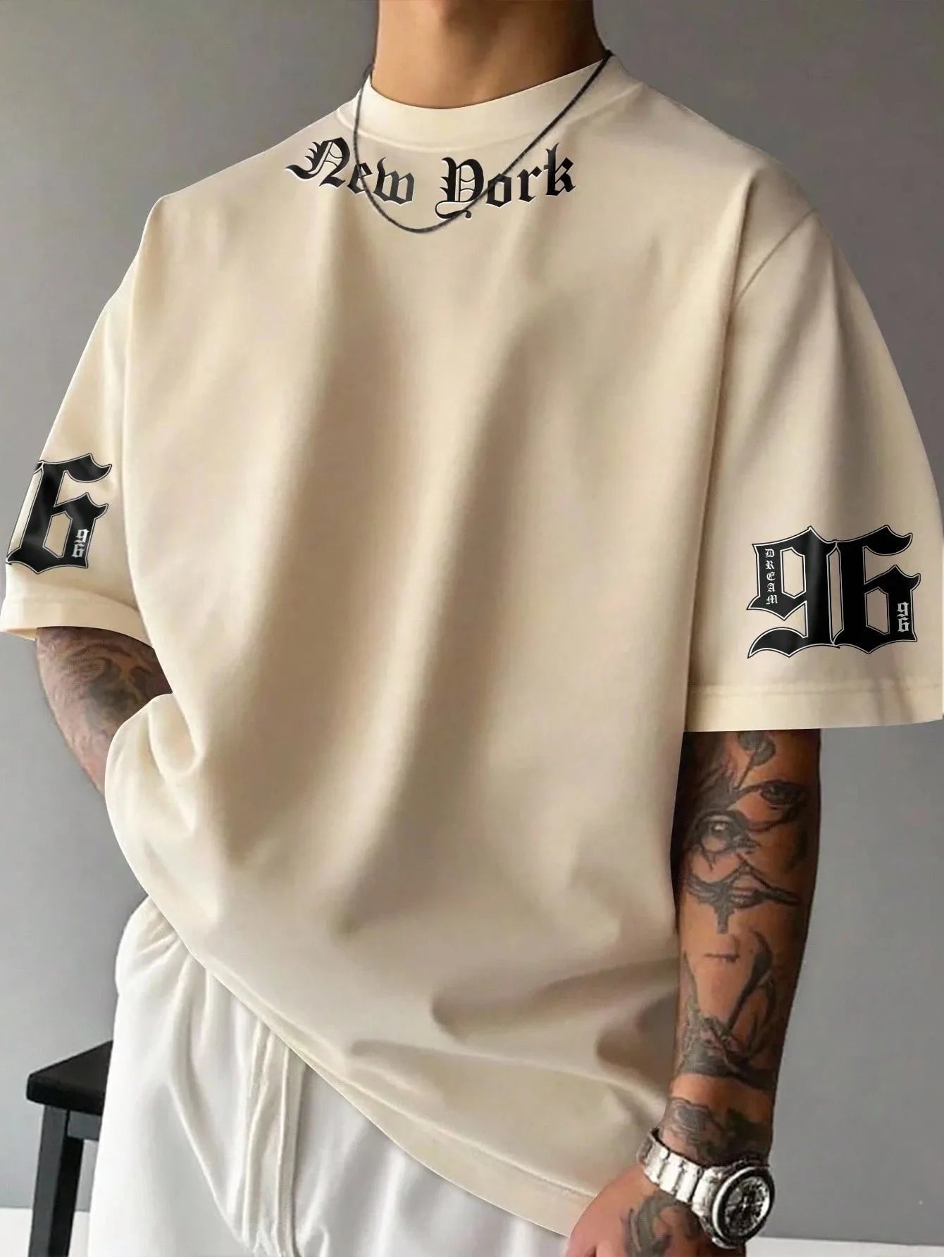 Herren T-Shirt NEW YORK Shirt Rundhals Streetwear Tank Top Hemd Polohemd