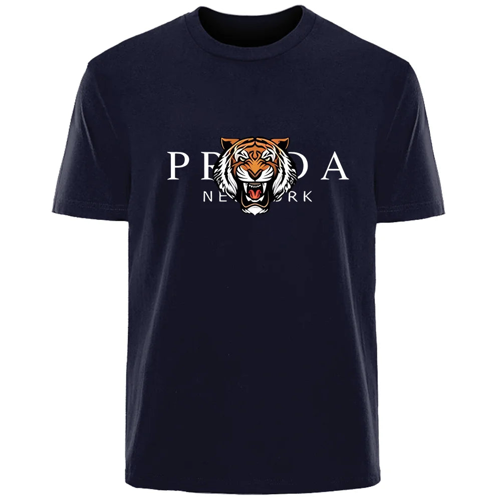 Männer T-Shirt Tiger Herrenmode Shirts Hemden Streetwear 100% Baumwolle Tank Top