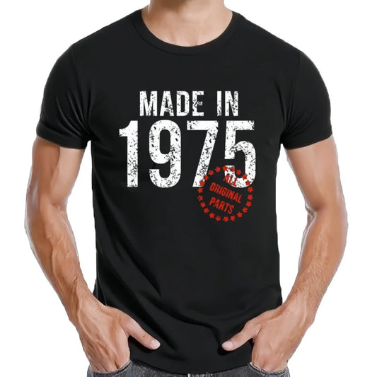 Herren T-Shirt Made In 1975 Shirt Unisex Streetwear Tank Top 100% Baumwolle