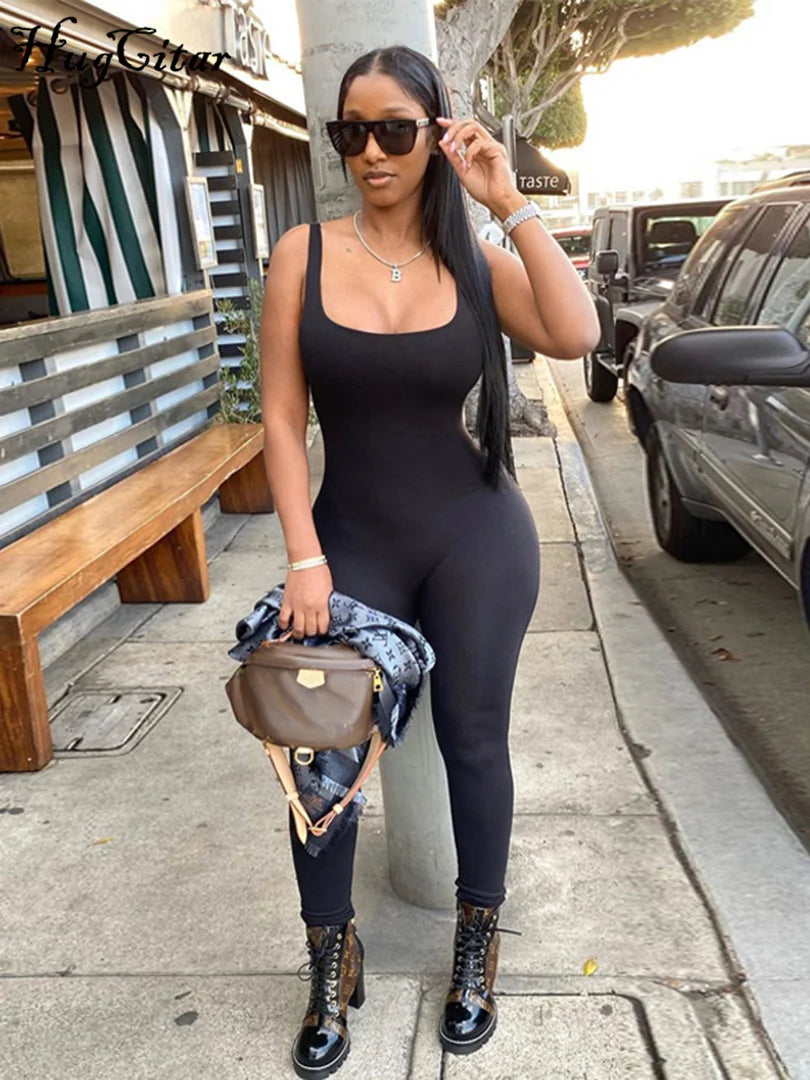 Damen Overall Sport Yoga Hose Sexy Rückenfrei Fitness Anzug Einteiler Sportswear
