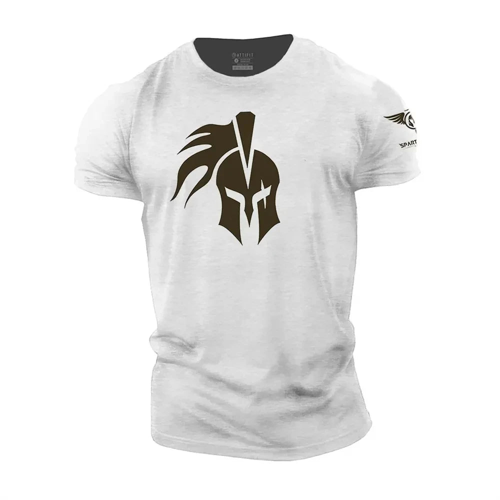 GYM Shirt Sport T-Shirt Herren Fitness Sportswear Streetwear Sparta Helm Top