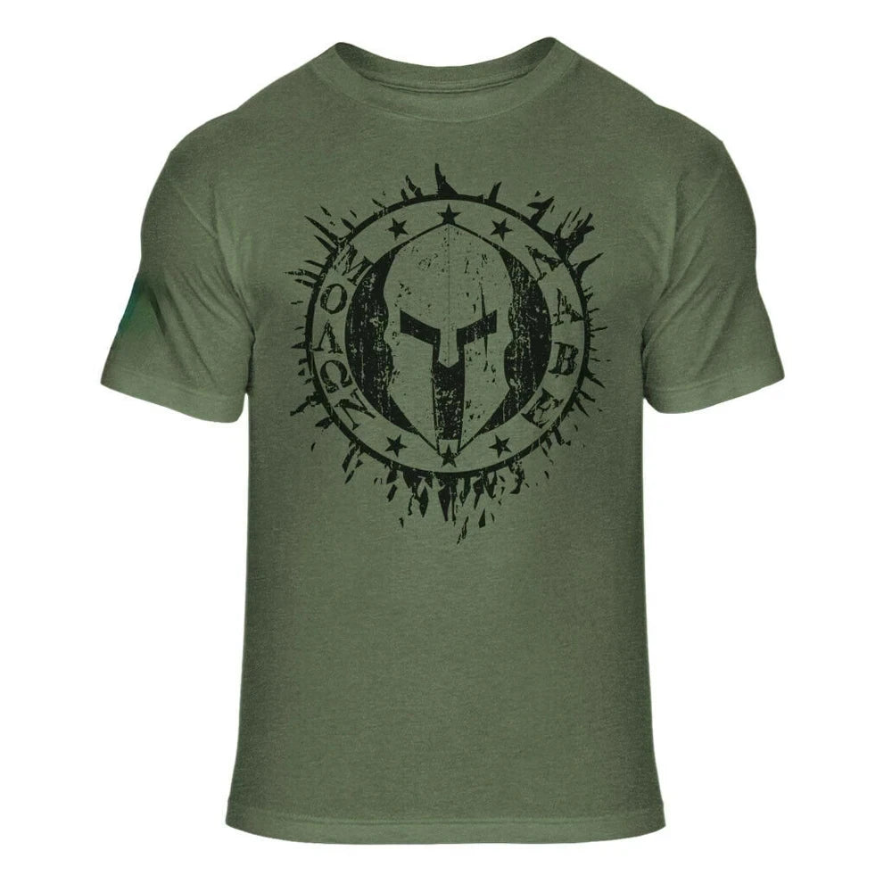 GYM Shirt Sport T-Shirt Herren Fitness Sportswear Streetwear Sparta Helm Top