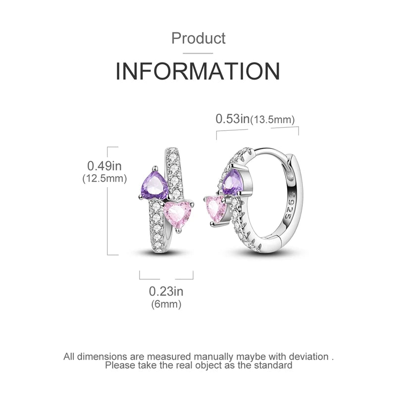 Orecchini a Cerchio in Argento 925 Sterling con Zirconi | Creole Brillantini