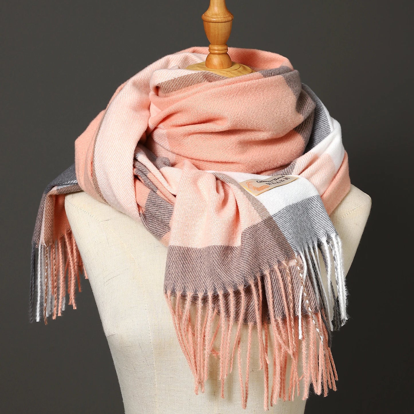 Damen Schal Winterschal Stola Schlauchschal Halstuch Wollschal Strickschal Loop