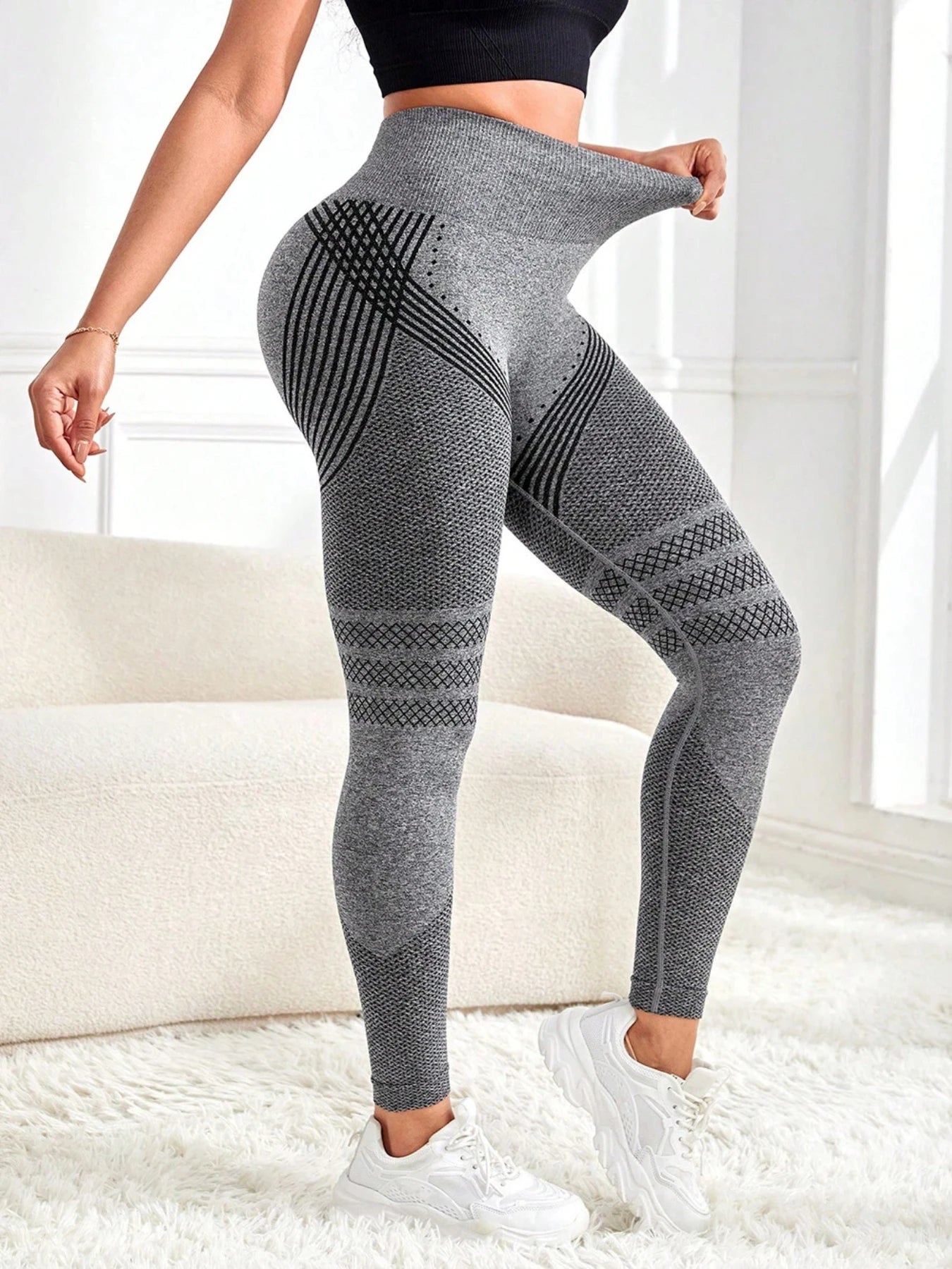 Yoga Leggings Push Up Damen Sport Hose Fitness Gym Stretch Leggins Jogginghose