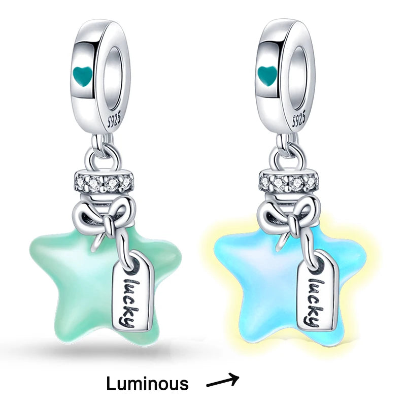 Charms Anhänger 925er Sterling Silber Armband Muranoglasperlen Damen Glas Beads