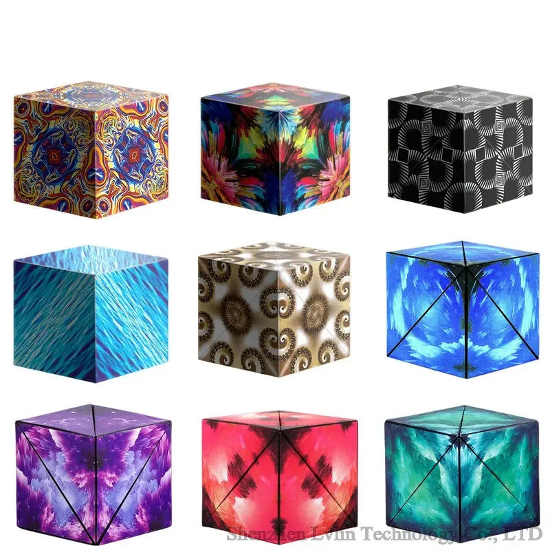 Zauberwürfel Anti Stress Spielzeug magnetischer 3D Drehwürfel Magischer Würfel