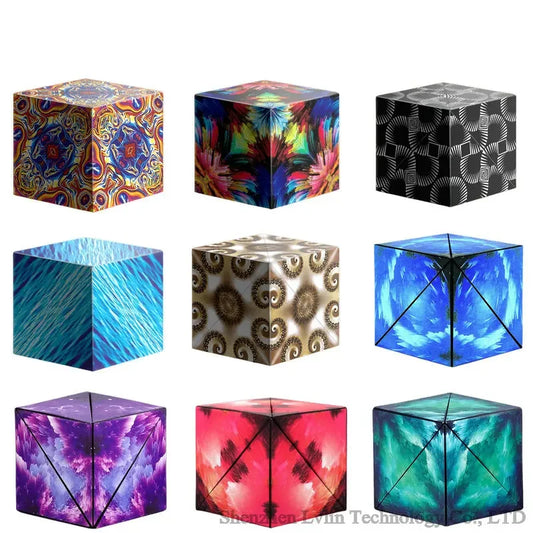 Zauberwürfel Anti Stress Spielzeug magnetischer 3D Drehwürfel Magischer Würfel
