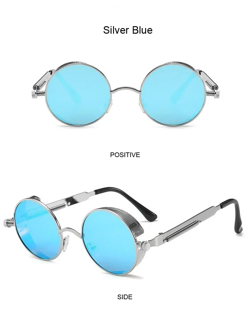 Damen Sonnenbrille Luxus Modische runde Herren Brille Vintage UV400