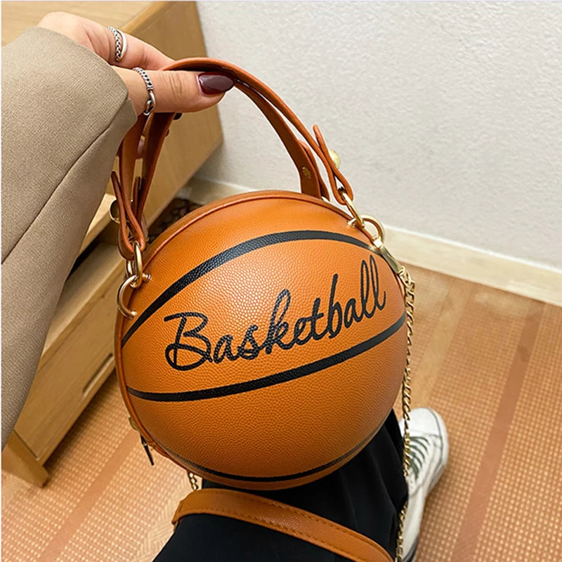 Damen Handtasche Schultertasche Fashion Umhängetasche Basketball Tasche