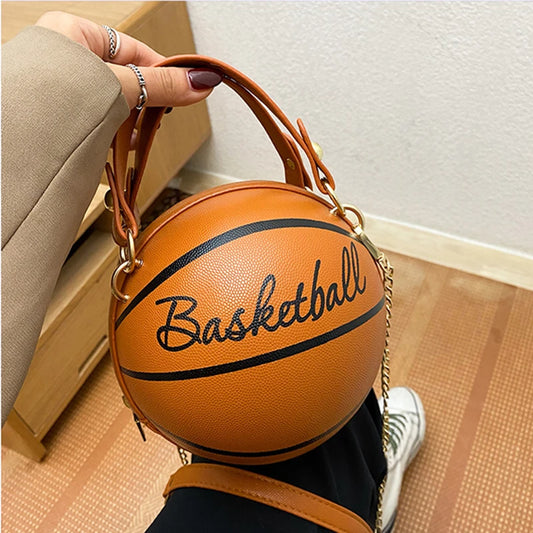 Damen Handtasche Schultertasche Fashion Umhängetasche Basketball Tasche