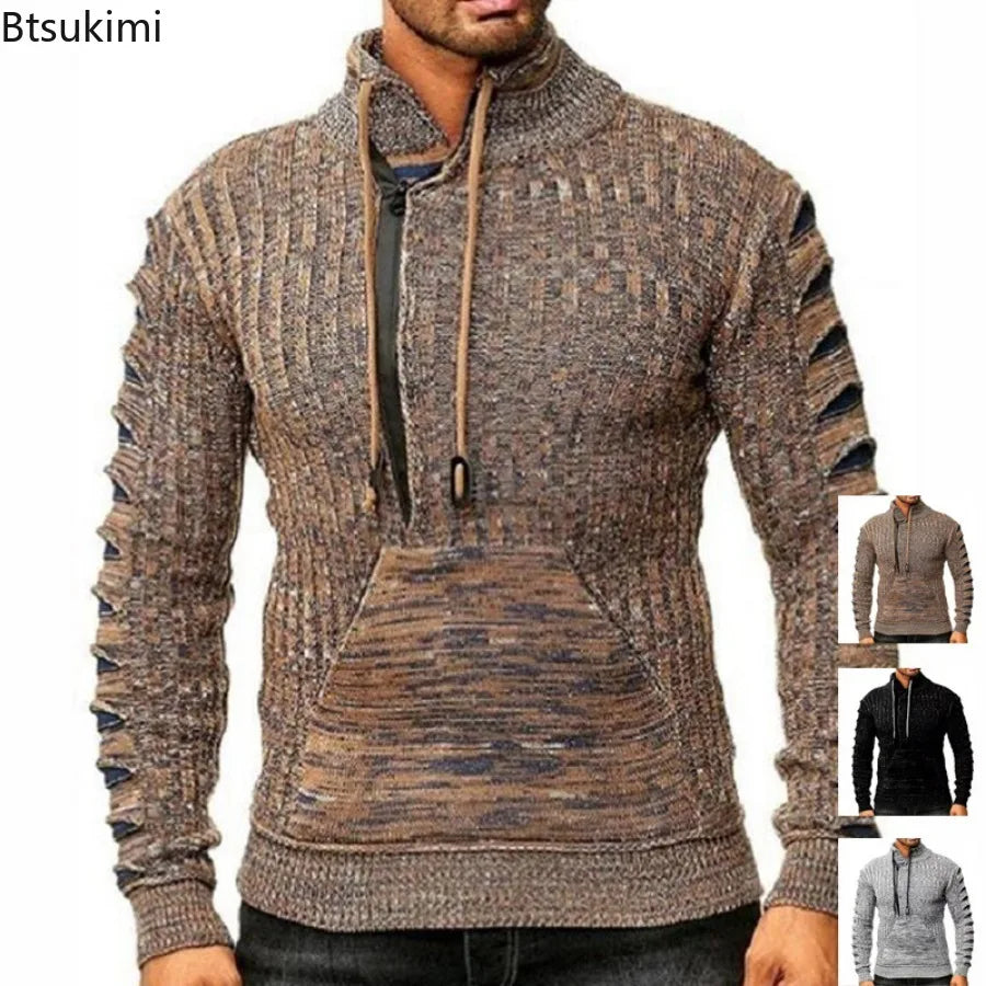 Herren Pullover Sweatshirt Troyer Pulli Sweater Rundkragen Shirt Langarmshirt