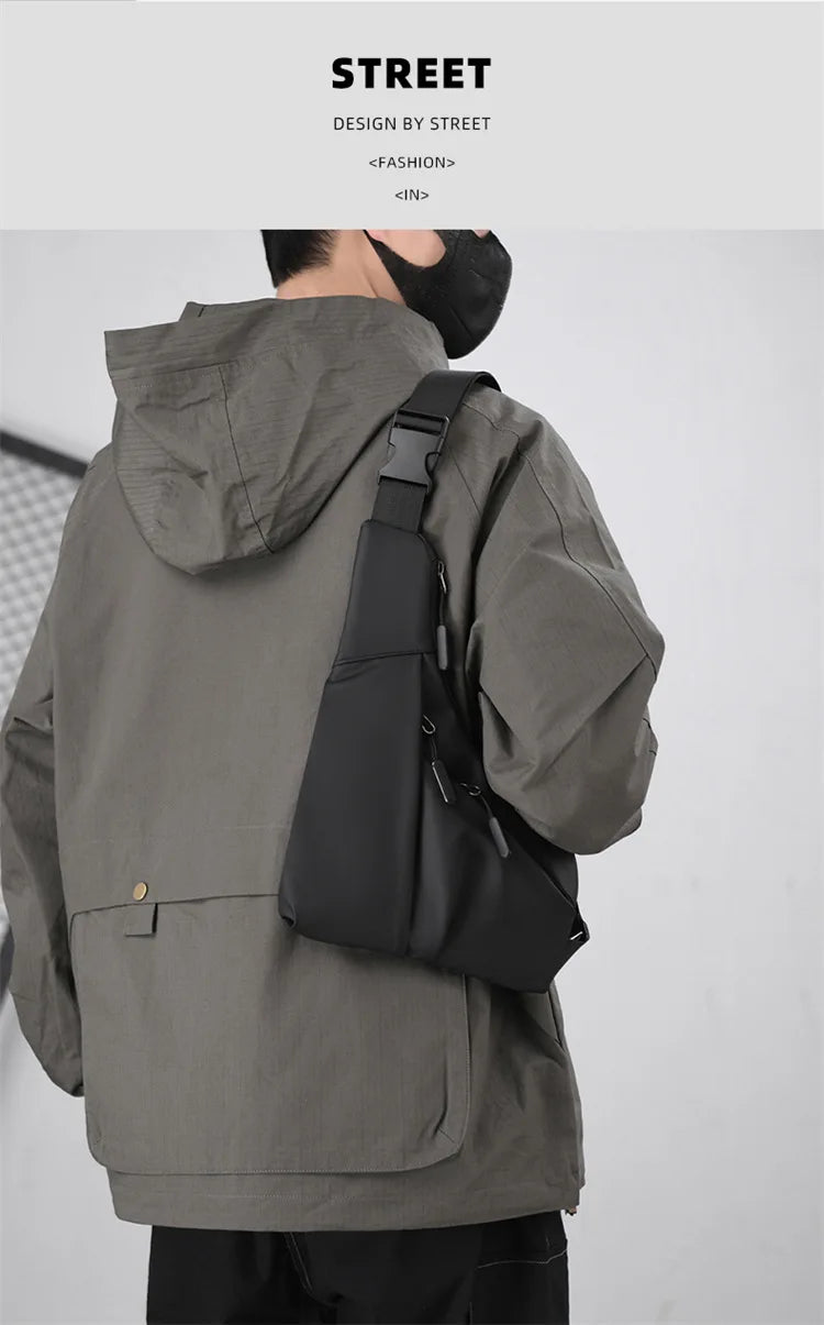 Borsa da petto Zaino Monospalla Marsupio Per Uomo Borsello Moto Fondina