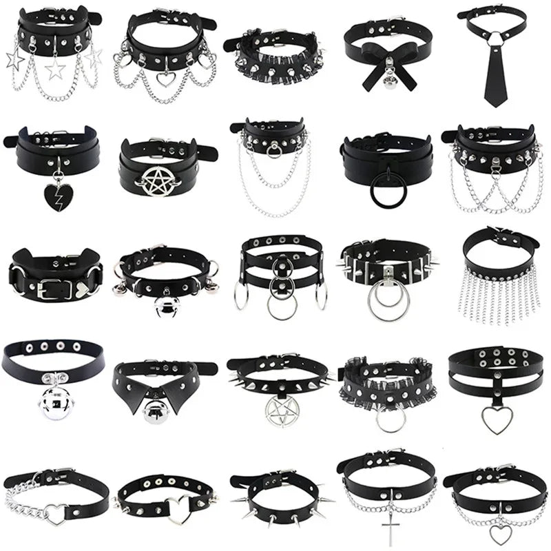 Sexy Halsband Harness Kette BH Gürtel  Punk Goth Frauen Bdsm Bondage Chocker