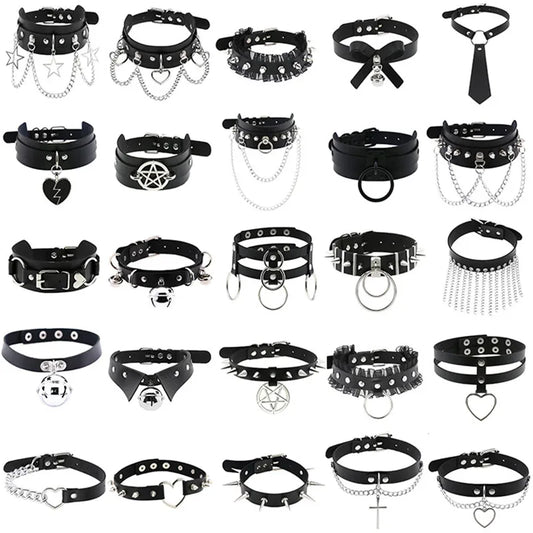 Sexy Halsband Harness Kette BH Gürtel  Punk Goth Frauen Bdsm Bondage Chocker