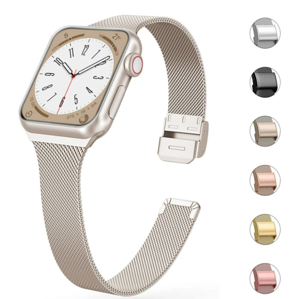 Milanese Armband für Apple Watch Series 9 8 7 6 5 4 3 SE Ultra Sport Band iWatch