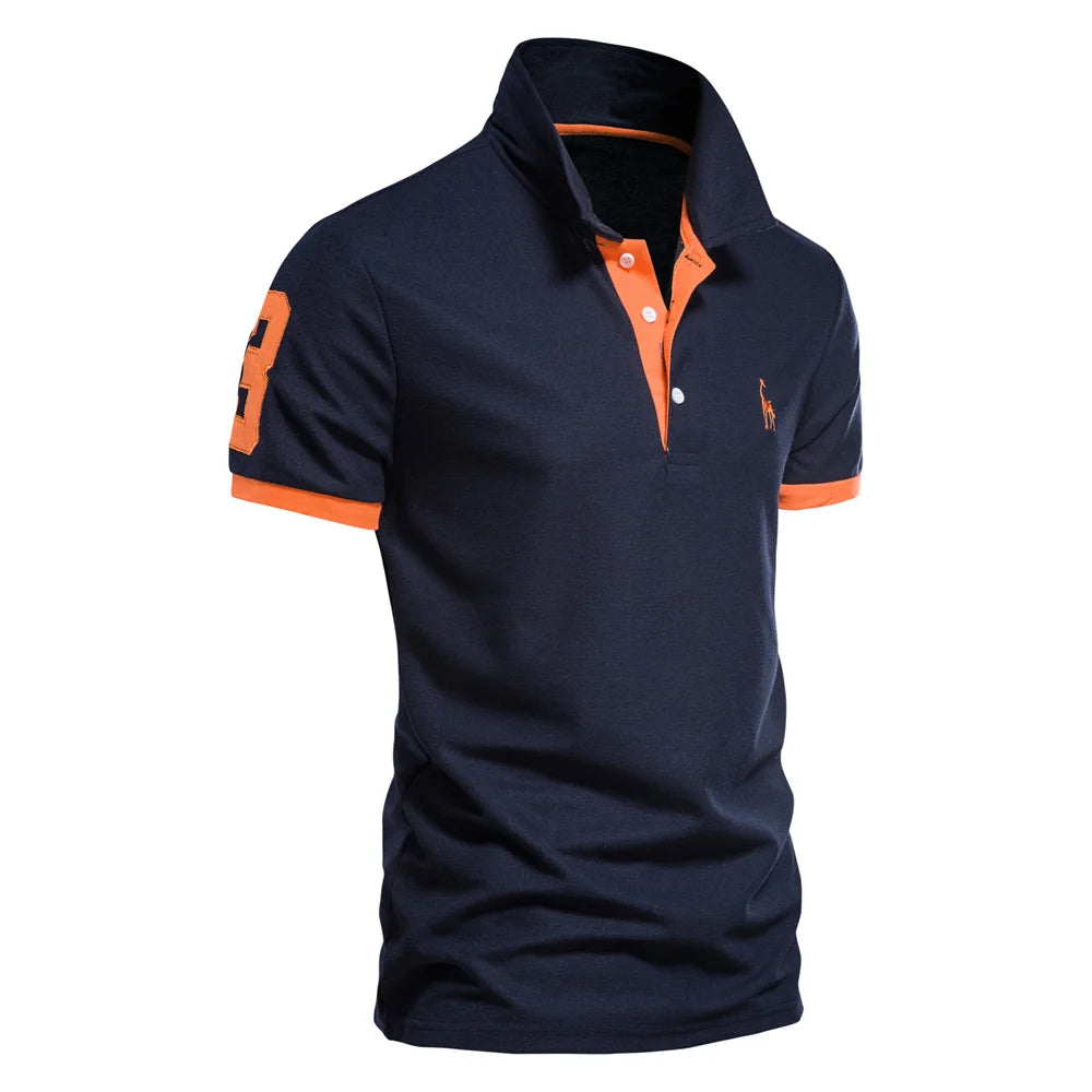 Uomo Polo Manica Corta POLO Shirt Maglietta Camicia Maglia T-Shirt di Moda