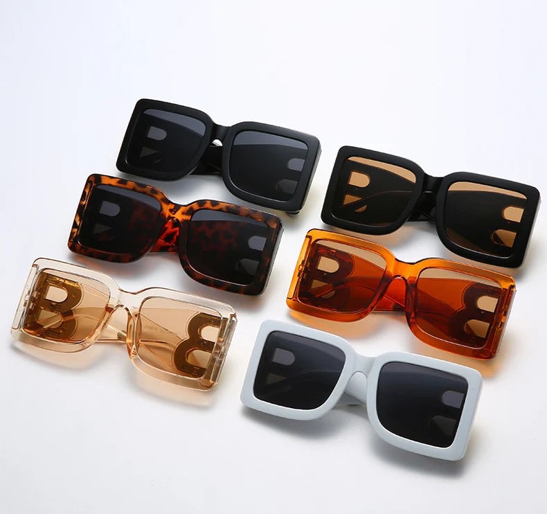 Designer Luxus Brille Sonnenbrille Damen Quadratische Übergröße Gläser Vintage