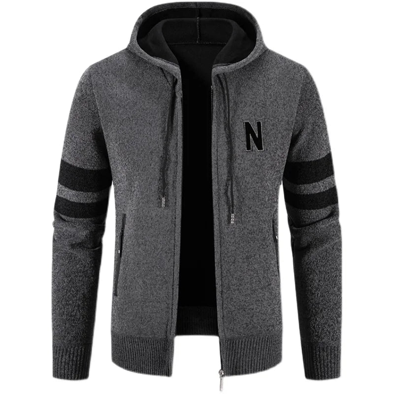 Herren Herbst Jacke Übergangsjacke Hoodie Sweatjacke Outdoor Zipper Sweater NEU