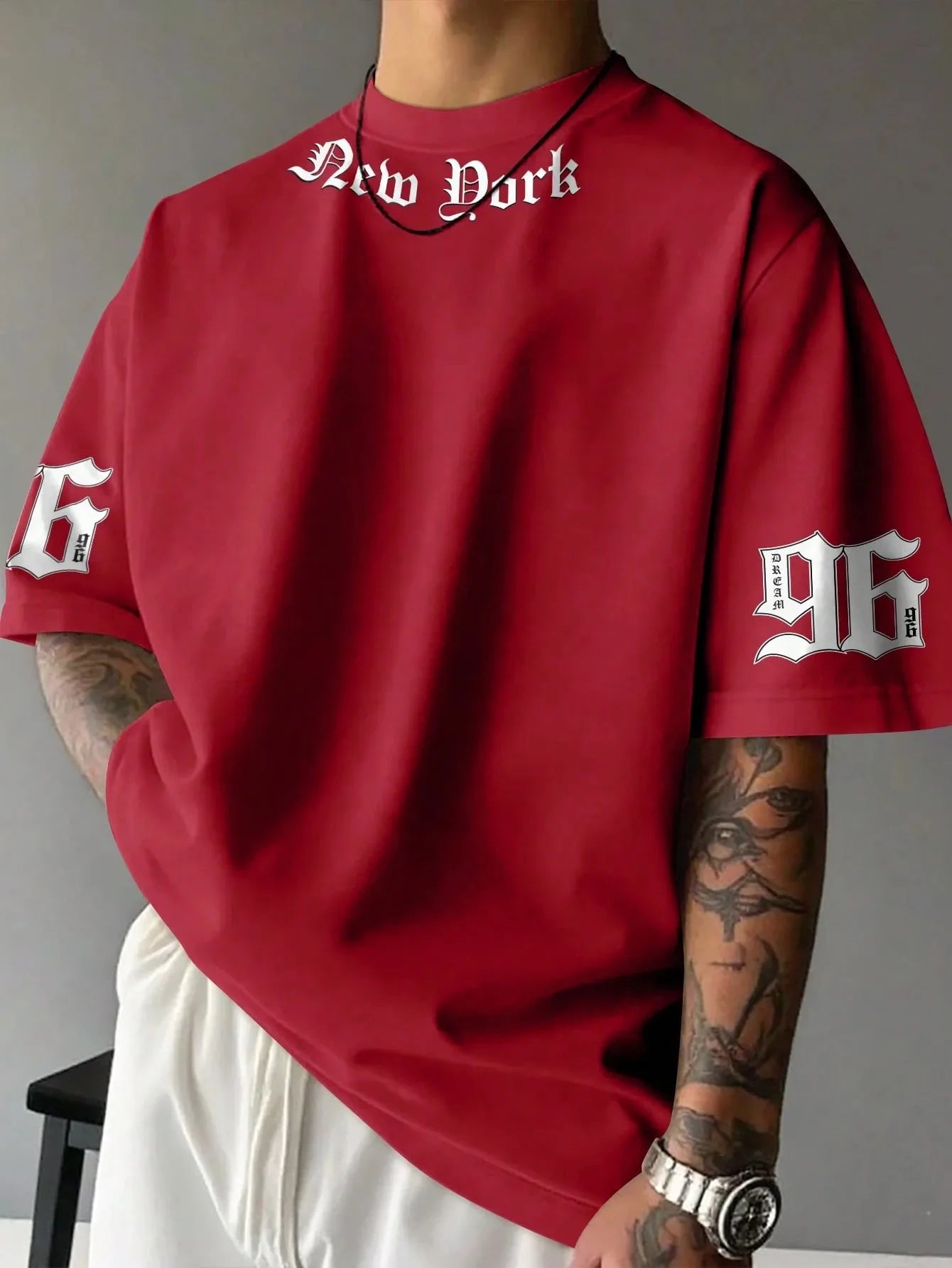 Herren T-Shirt NEW YORK Shirt Rundhals Streetwear Tank Top Hemd Polohemd