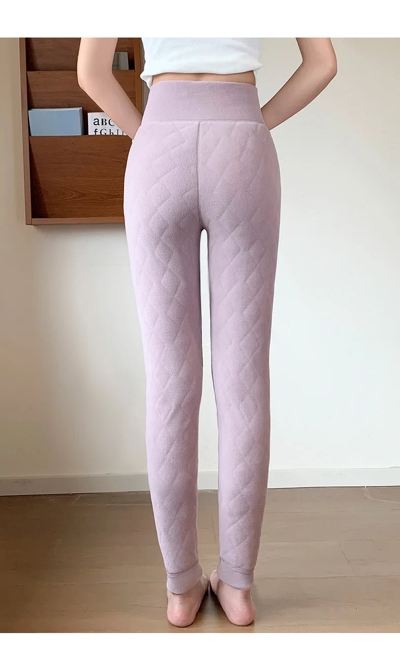 Frauen Hose Winter Leggins Warm Thermohose Innenfleece Leggings Strumpfhose