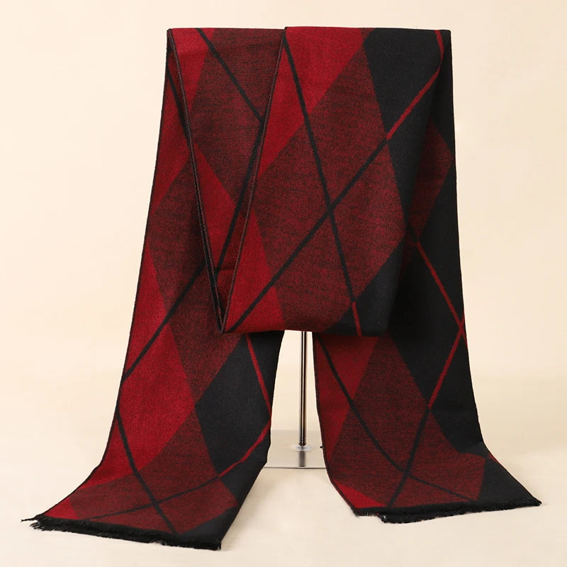 Herren Schal Winterschal Stola Schlauchschal Halstuch Wollschal Strickschal Loop