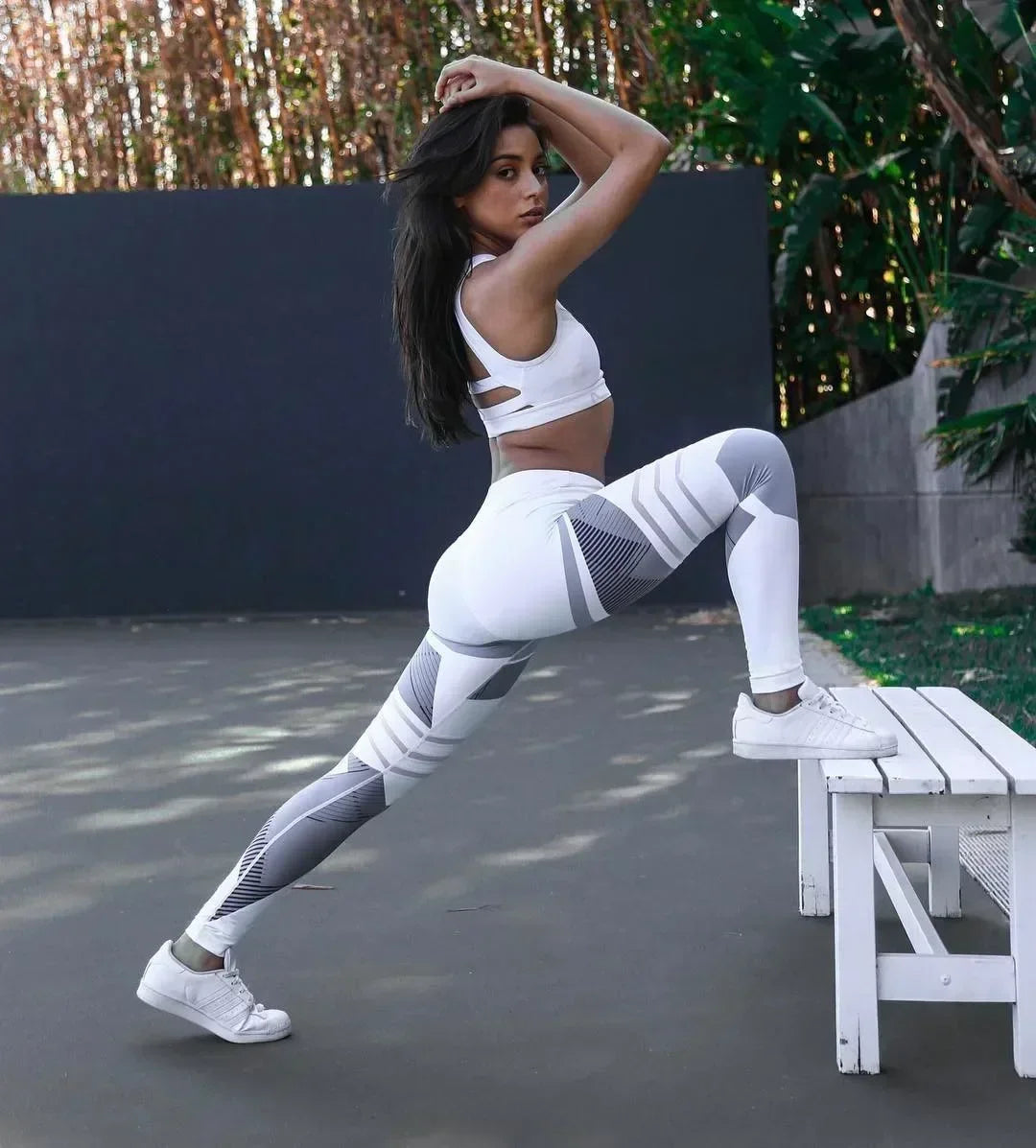 Yoga Leggings Push Up Damen Sport Hose Fitness Gym Stretch Leggins Jogginghose