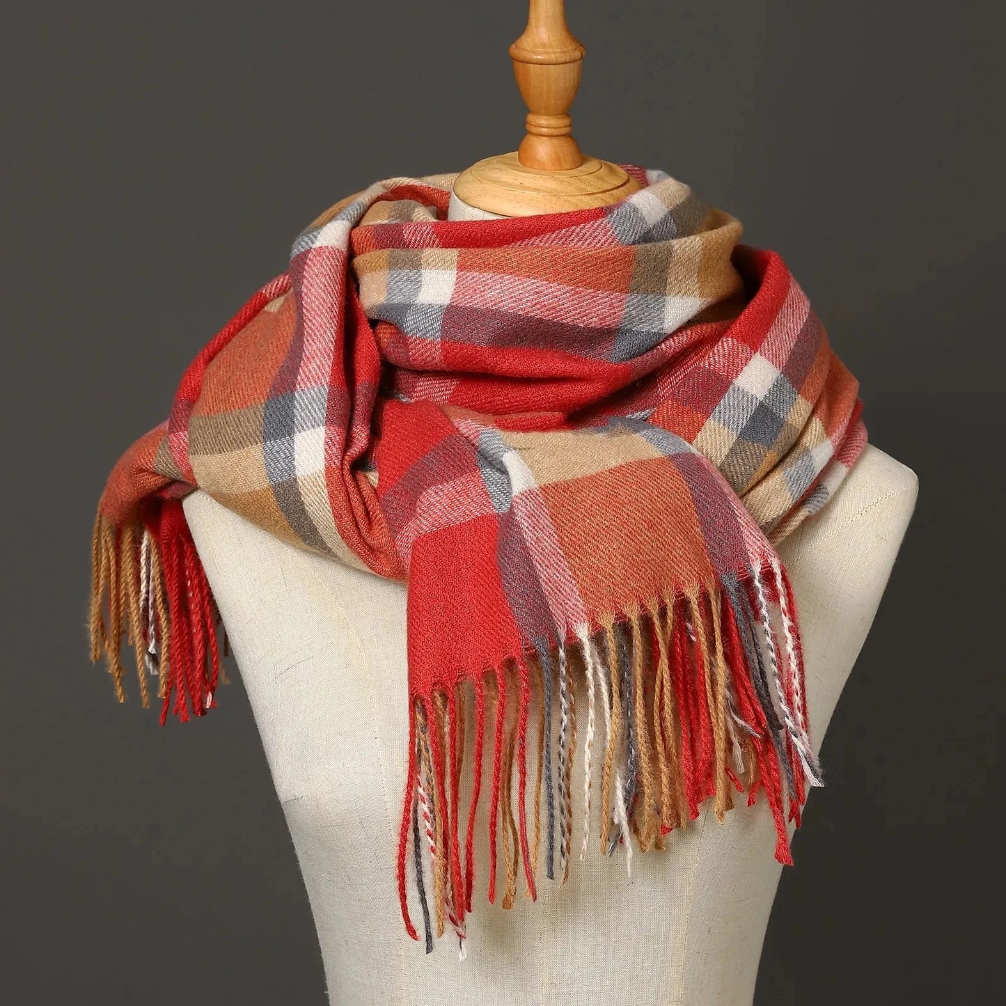 Herren Schal Winterschal Stola Schlauchschal Halstuch Wollschal Strickschal Loop