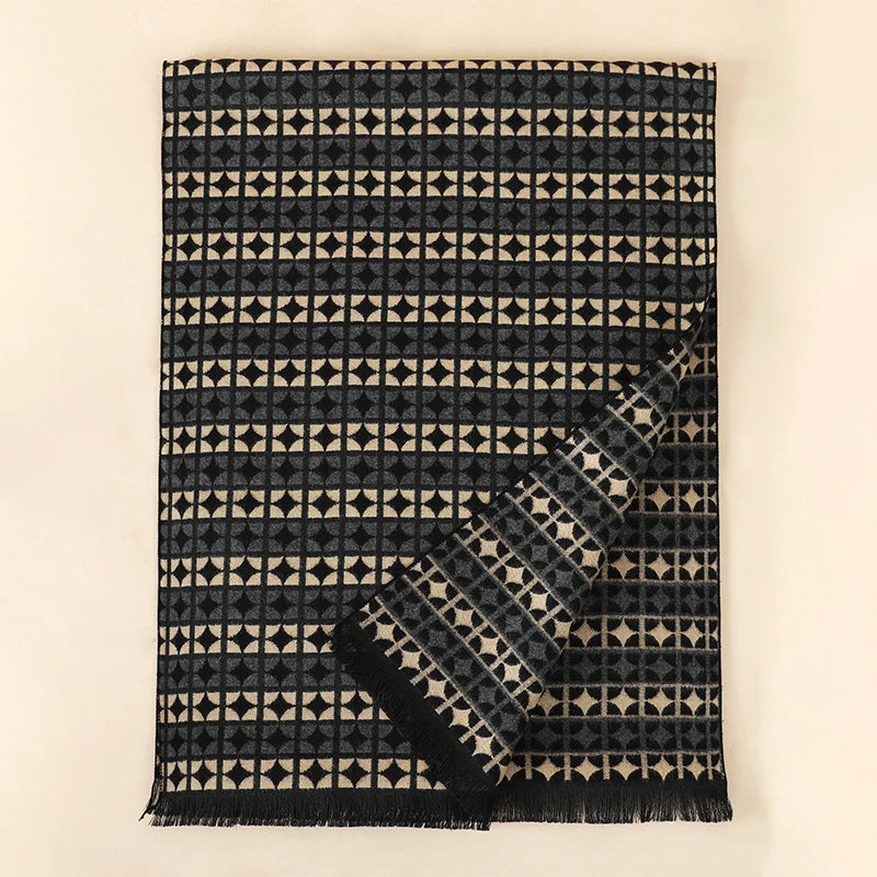 Herren Schal Winterschal Stola Schlauchschal Halstuch Wollschal Strickschal Loop