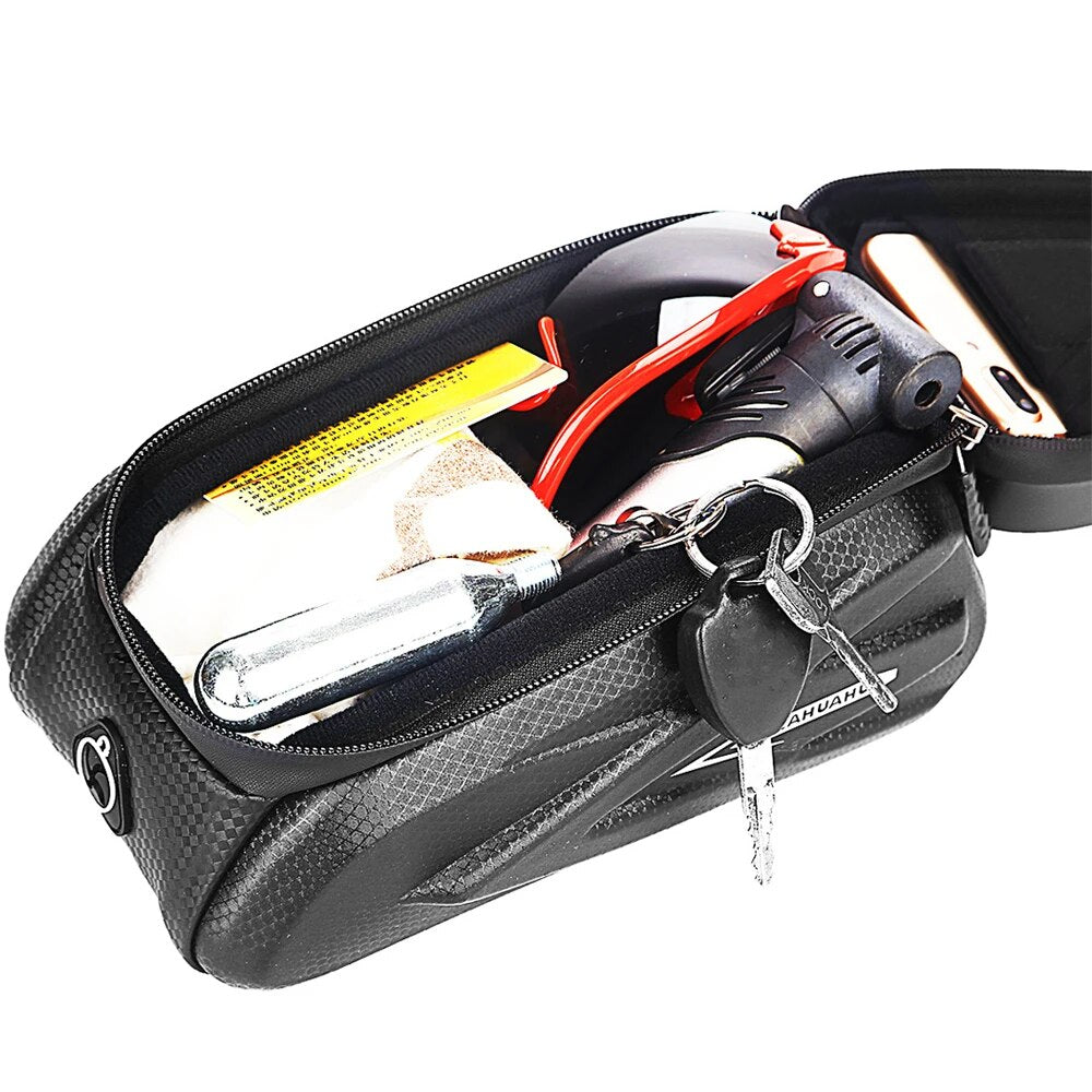 Fahrradtasche Wasserdicht Rahmentasche Oberrohrtasche 6,0'' Handyhalter