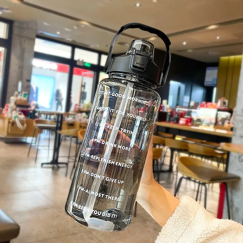 2L Trinkflasche Sportflasche Tritan Wasserflasche Getränkeflasche BPA-frei