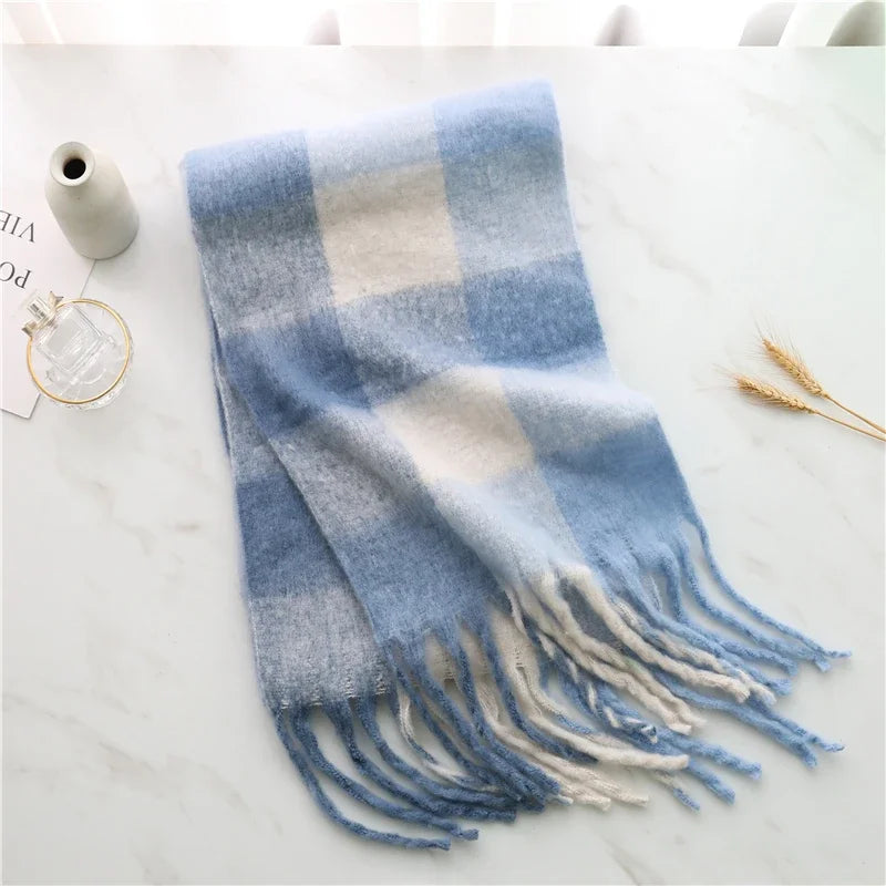 Damen Winterschal Viskose Stola Schlauchschal  Halstuch Strickschal Loop NEU