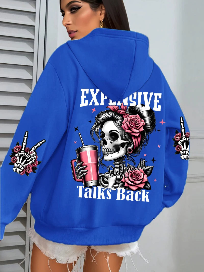 Punk Kapuzenpullover Sweatshirt Fleece Hoodie Pulli Damen Kapuzenpulli Shirt