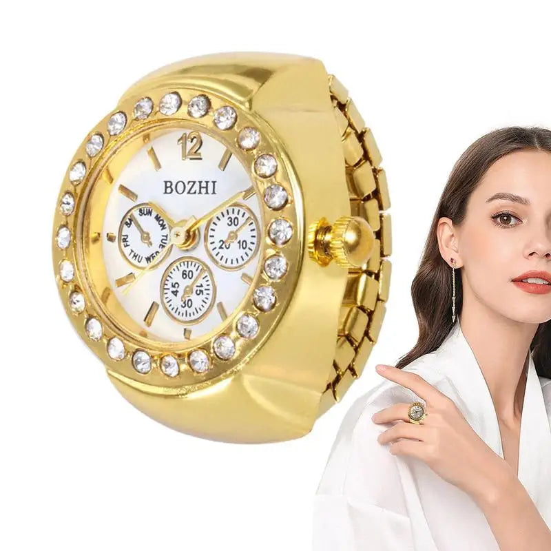 Fashion Fingeruhr Ringuhr Punk Finger Mini Uhr Quarzuhr Ring Herren Damen