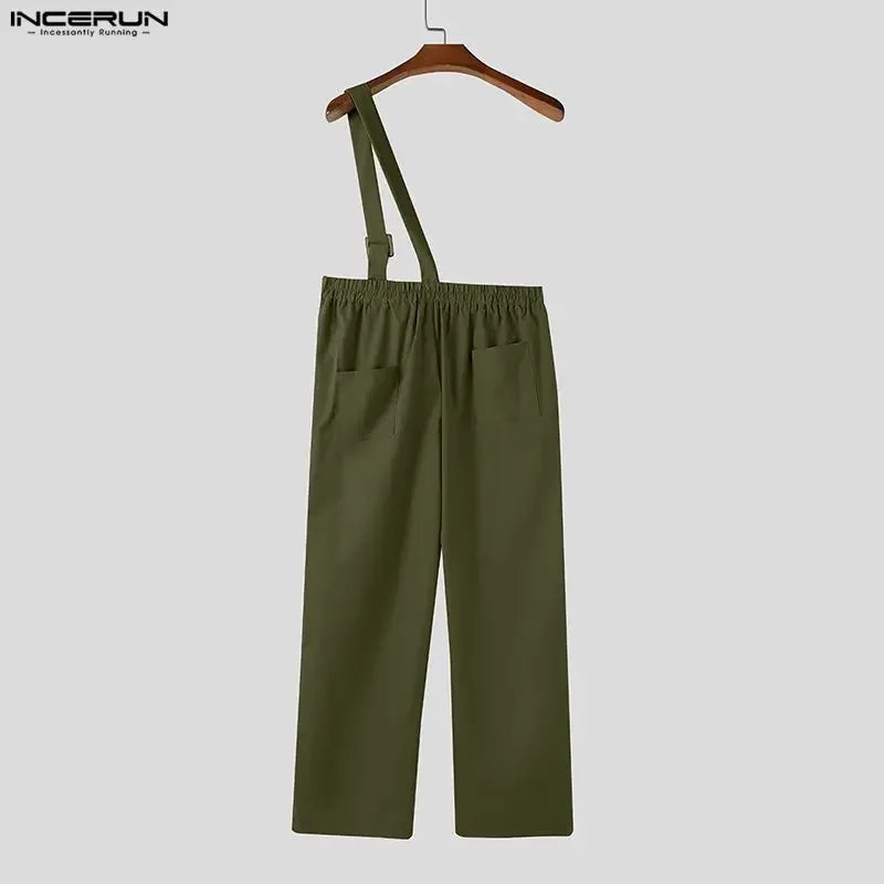Männer Latzhose Hose Harems Pumphosen Pluderhosen Jogger Overalls Streetwear