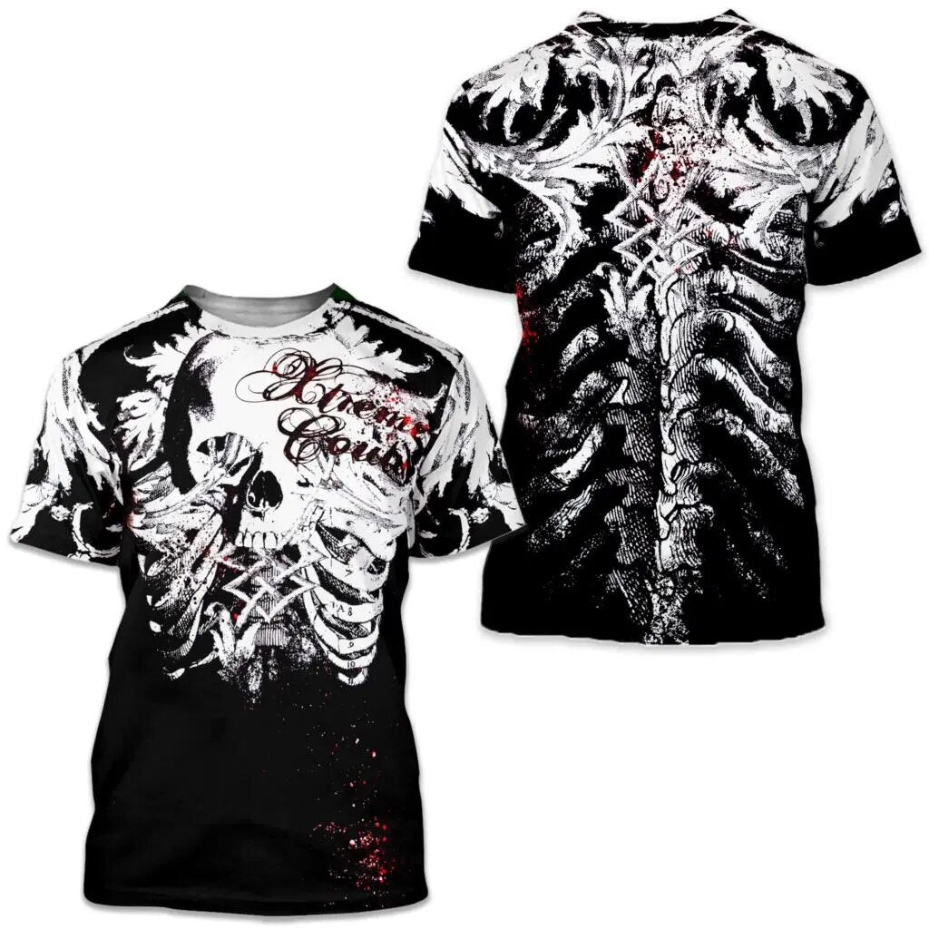 Herren Fashion Vintage 3D T-Shirt Rundhals Unisex Sommer Streetwear
