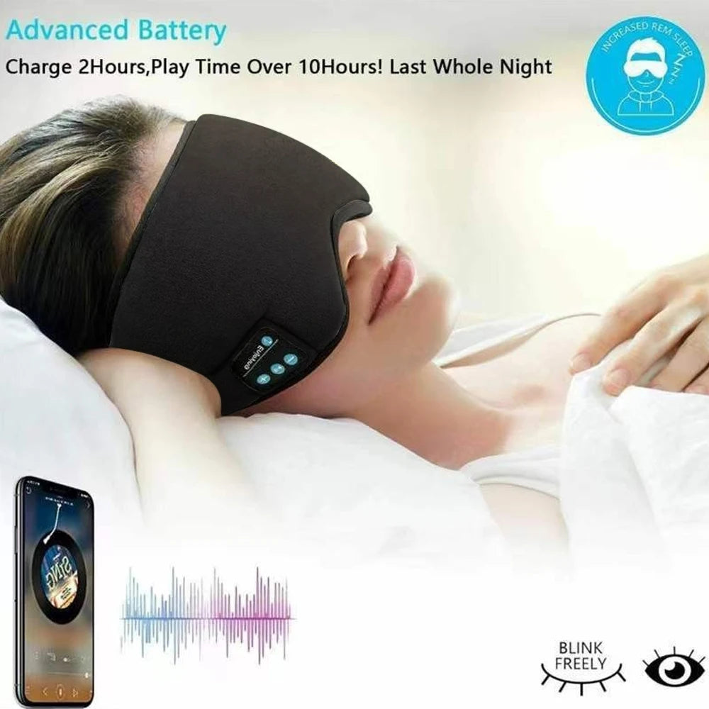 Schlafmaske Maske Augenbinde Augenmaske Nachtmaske 3D Schlafbrille mit Musik