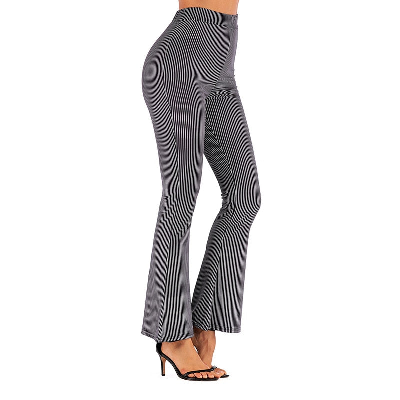 Damen Yoga Hose Bootcut Hüftjeans Schlaghose Hip Retro Flared Leggins
