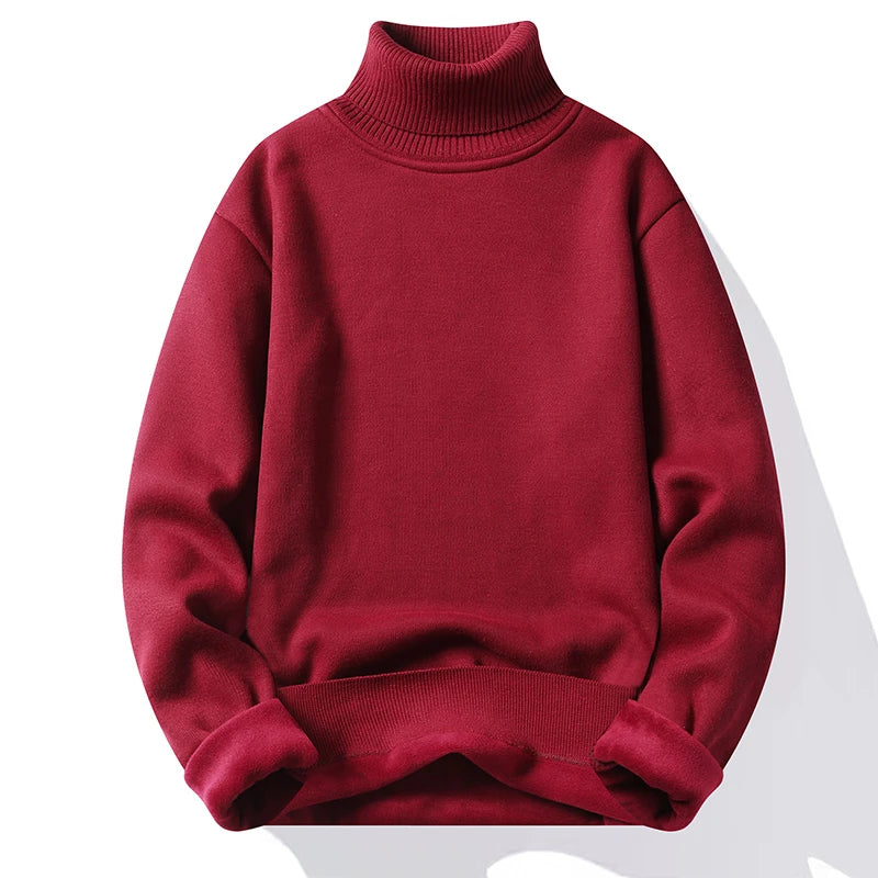 Herren Rollkragen Pullover Sweatshirt Leichter Pulli Sweater Shirt Langarmshirt