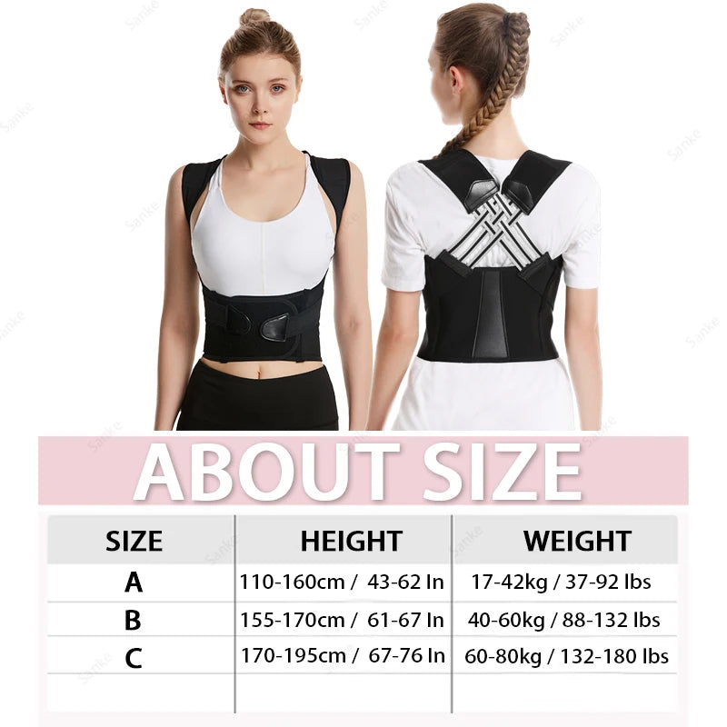 Rückenhalter Geradehalter Verstellbarer Rückenbandage Haltungskorrektur Stabilisator