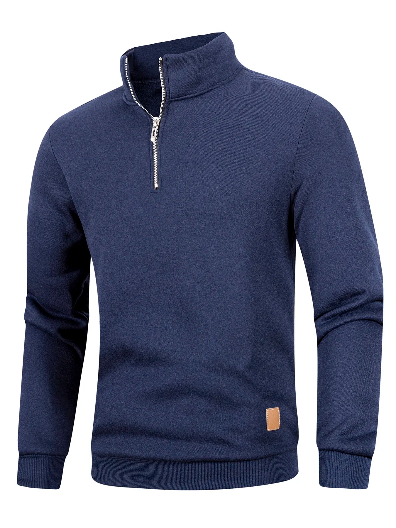Herren Pullover Sweatshirt Troyer Pulli Sweater Stehkragen Zipper Langarmpulli
