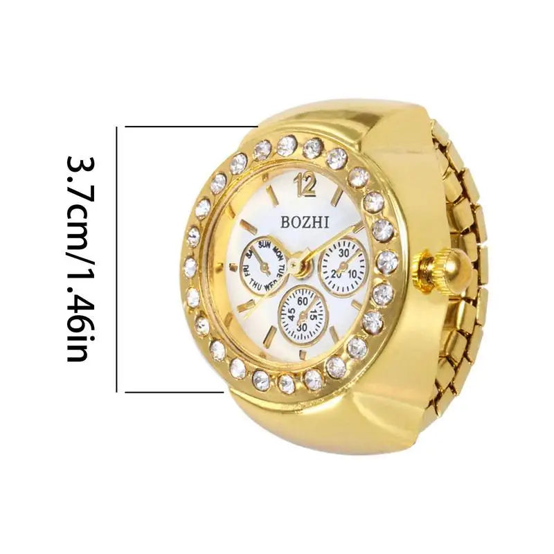 Fashion Fingeruhr Ringuhr Punk Finger Mini Uhr Quarzuhr Ring Herren Damen