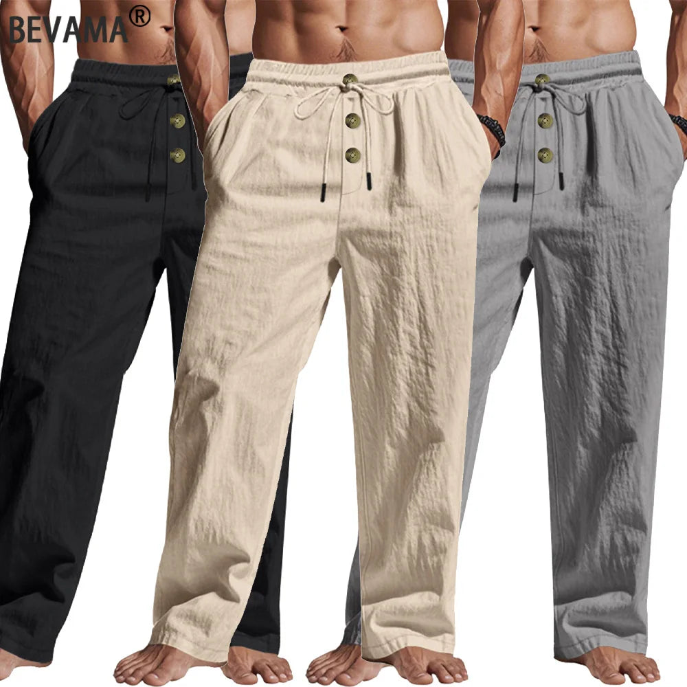Männer Hose mit Kordelzug Freizeithose Pumphosen Pluderhosen Jogger Jogginghose