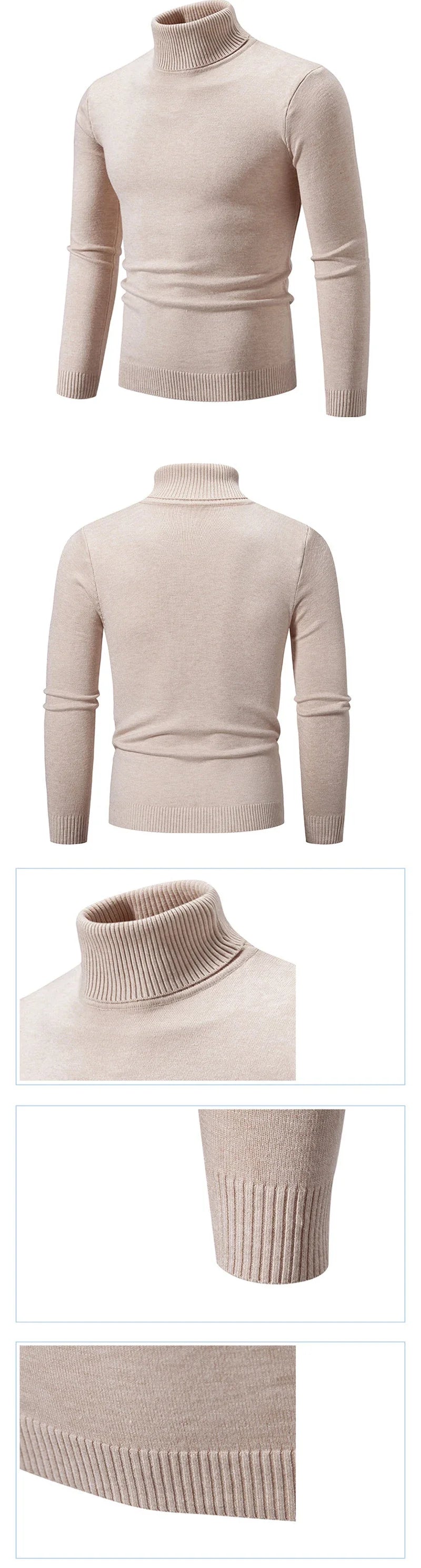 Herren Rollkragen Pullover Sweatshirt Leichter Pulli Sweater Shirt Langarmshirt
