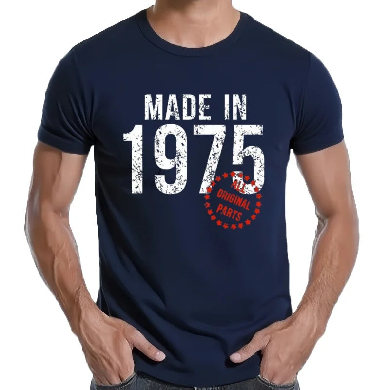 Herren T-Shirt Made In 1975 Shirt Unisex Streetwear Tank Top 100% Baumwolle