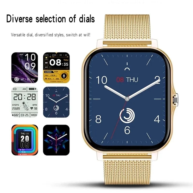 Frauen Smart Watch Männer Farbdisplay Full Touch Fitness Tracker Bluetooth Damen