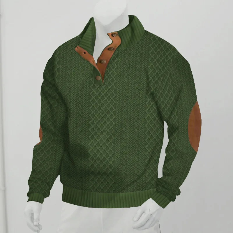 Herren Pullover Sweatshirt Troyer Pulli Sweater Stehkragen Zipper Langarmpulli