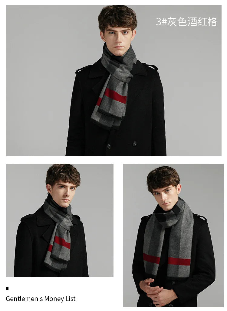 Herren Schal Winterschal Stola Schlauchschal Halstuch Wollschal Strickschal Loop