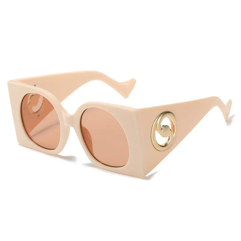 Designer Luxus Brille Sonnenbrille Damen Quadratische Übergröße Gläser Vintage